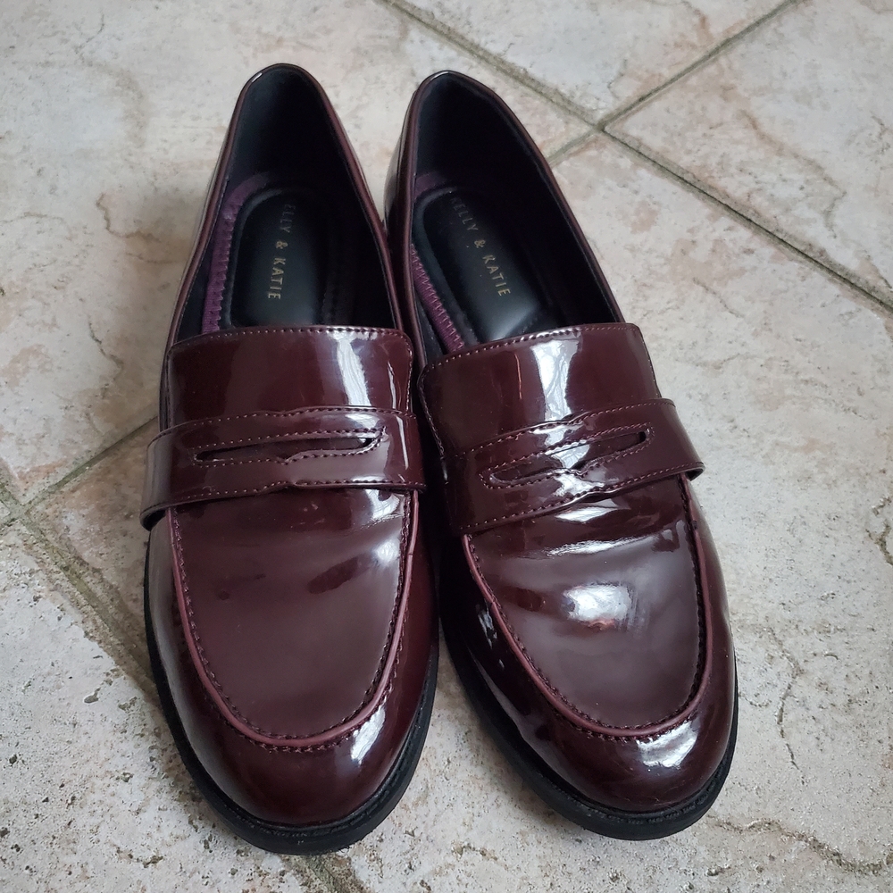 Burgundy Leather Loafers